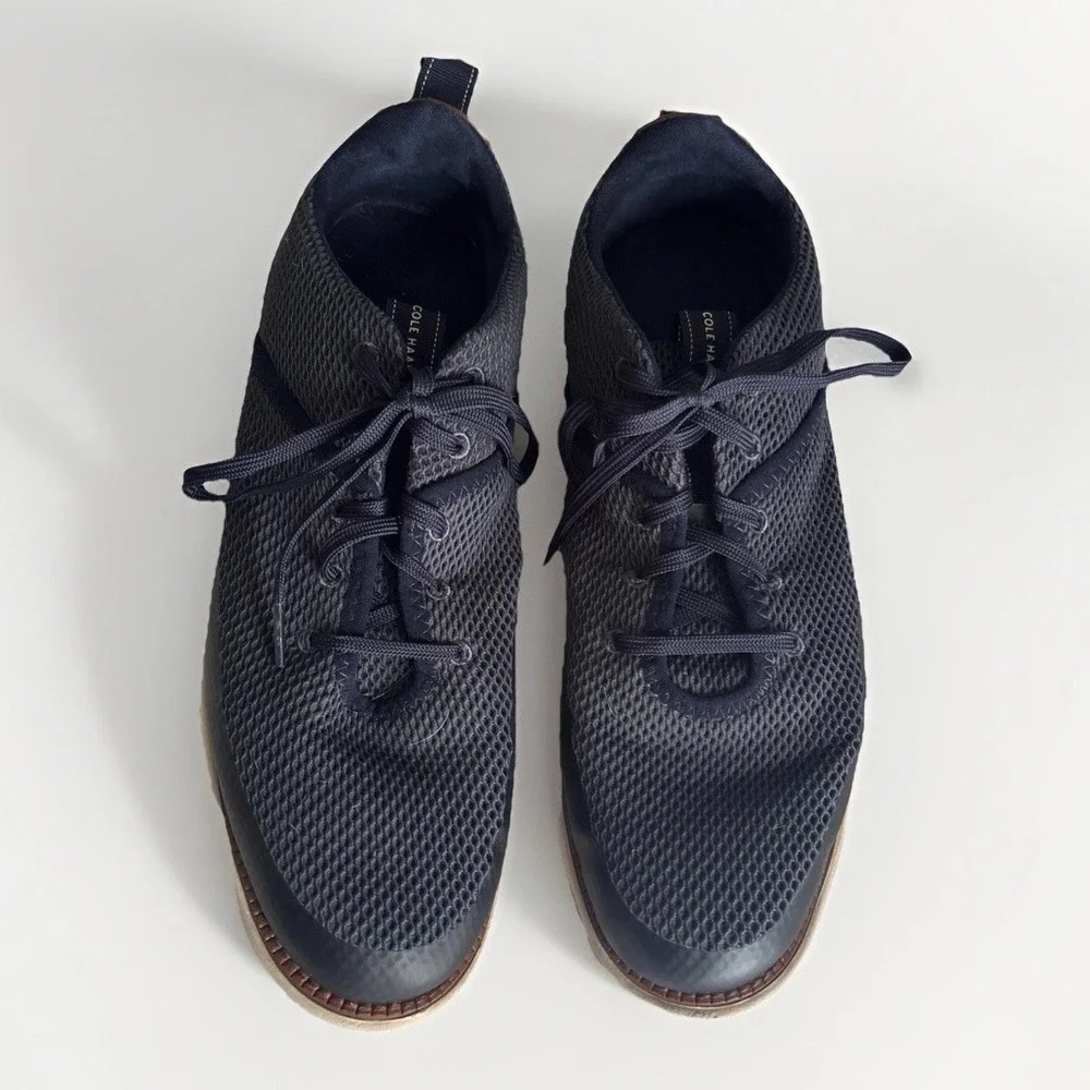Cole Haan Zerogrand Grand Atlantic Mesh Oxford Blue Brown Mens 10.5 C35467